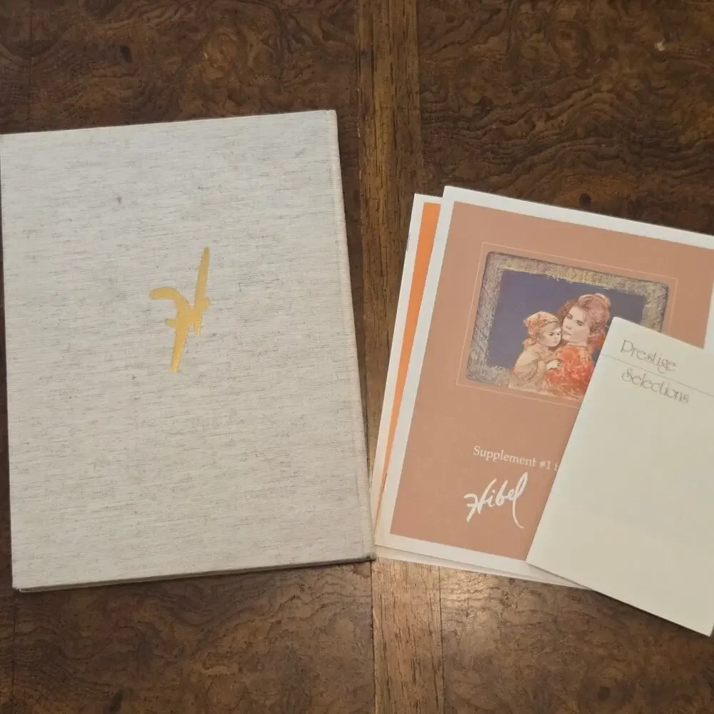 1977 Edna Hibel Lithographs First Edition Book 3 Catalogs 6 Prints Folio Set
